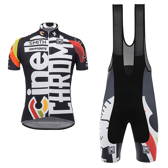 2017 Maillot Cinelli Chrome Training Tirantes Mangas Cortas negr